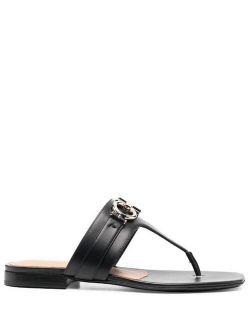 Salvatore Ferragamo logo-plaque leather sandals