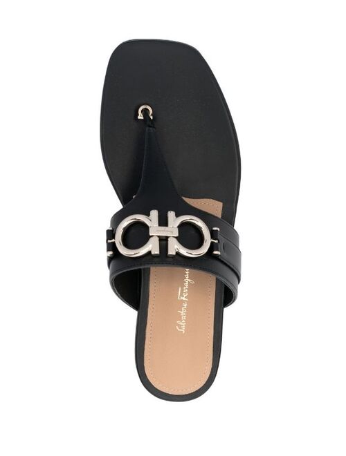 Salvatore Ferragamo logo-plaque leather sandals