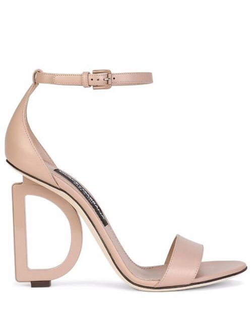 Dolce & Gabbana DG heel leather sandals