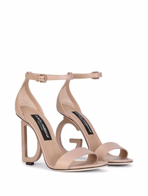 Dolce & Gabbana DG heel leather sandals