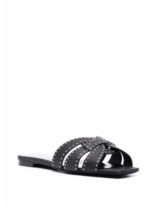 Yves Saint Laurent Saint Laurent tribute studded flat sandals