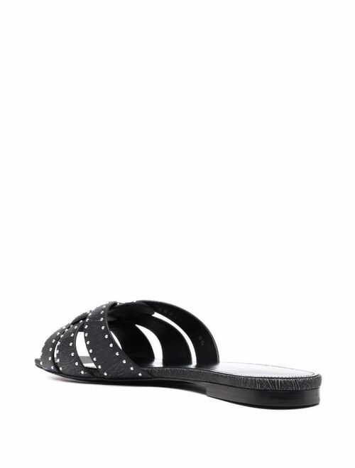 Yves Saint Laurent Saint Laurent tribute studded flat sandals