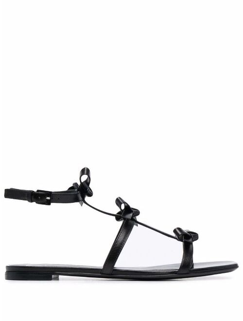 Valentino Garavani bow-detail multi-strap flat sandals