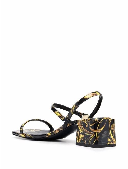 Versace Jeans Couture Regalia Baroque-print open-toe sandals