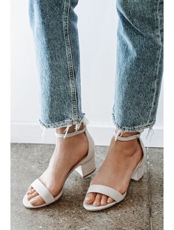 Harper Blue Suede Ankle Strap Heels