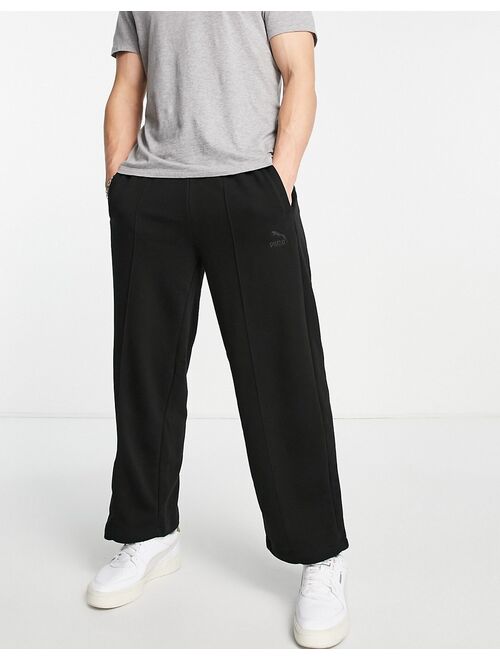 PUMA straight leg pants in black