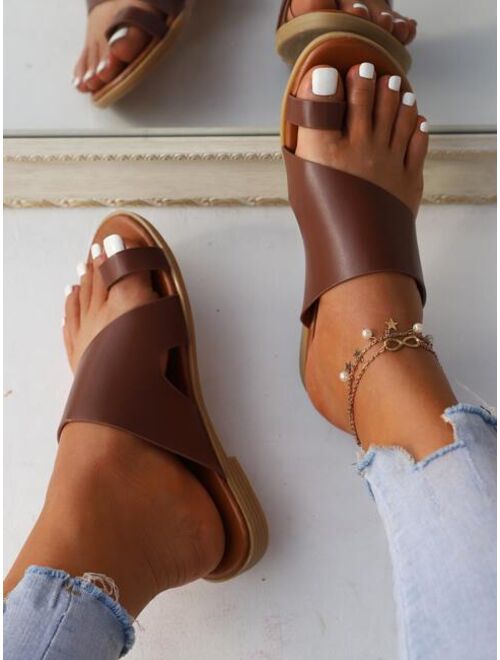 Shein Toe Ring Thong Sandals