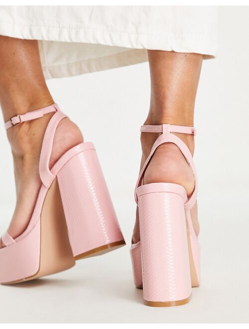 SIMMI Shoes Simmi London platform heeled sandals in pink