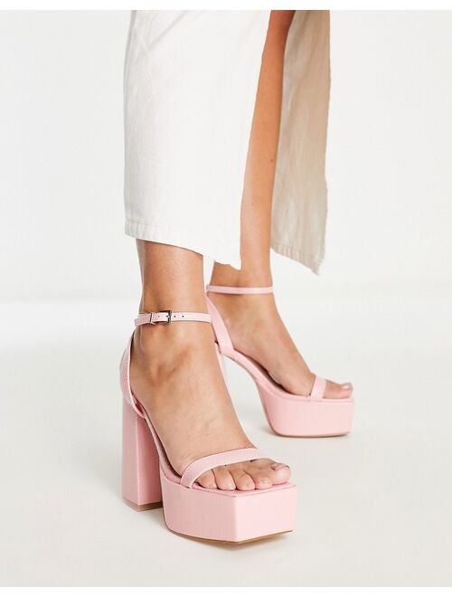 SIMMI Shoes Simmi London platform heeled sandals in pink