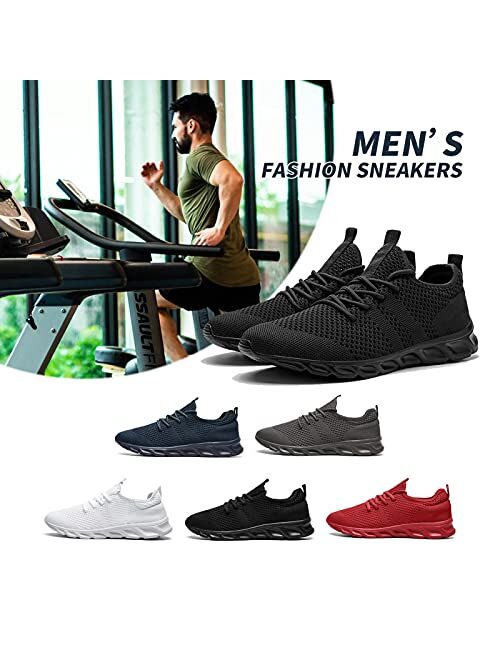 Tvtaop Mens Tennis Shoes Athletic Running Shoes Lightweight Sneakers Non Slip Walking Gym Shoes