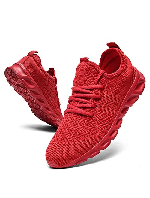 Tvtaop Mens Tennis Shoes Athletic Running Shoes Lightweight Sneakers Non Slip Walking Gym Shoes