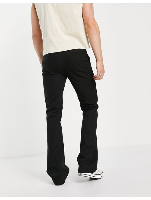 ASOS DESIGN flare pants in black