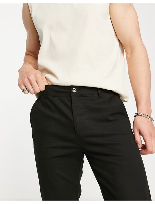 ASOS DESIGN flare pants in black