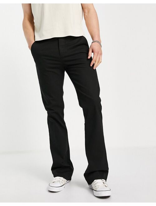 ASOS DESIGN flare pants in black