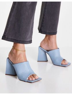 Nyla heeled mules in blue