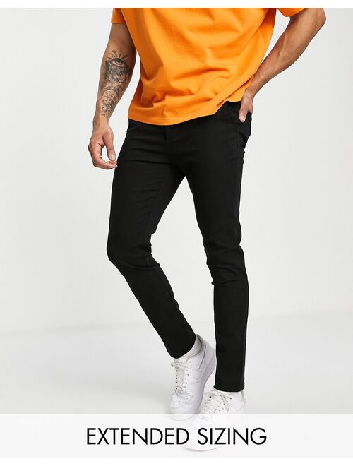 ASOS DESIGN skinny chinos in black