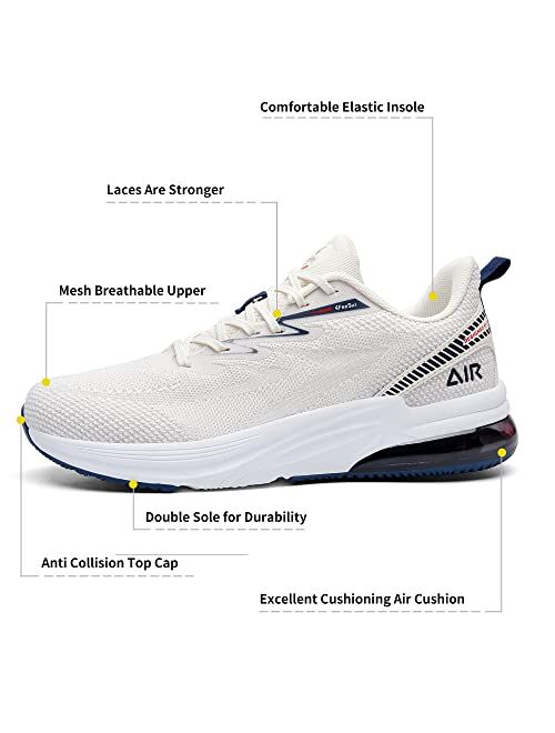 BEYDR Air Athletic Running Shoes for Mens Tennis Sneakers Breathable Lightweight Fitness Gym Jogging Walking Sport Sneakers