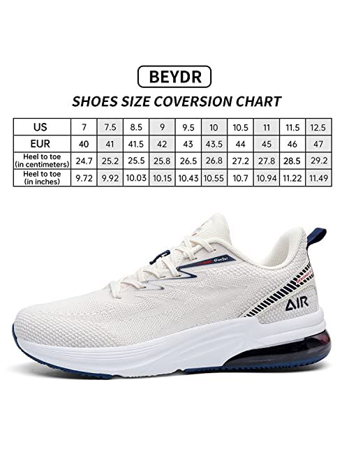 BEYDR Air Athletic Running Shoes for Mens Tennis Sneakers Breathable Lightweight Fitness Gym Jogging Walking Sport Sneakers