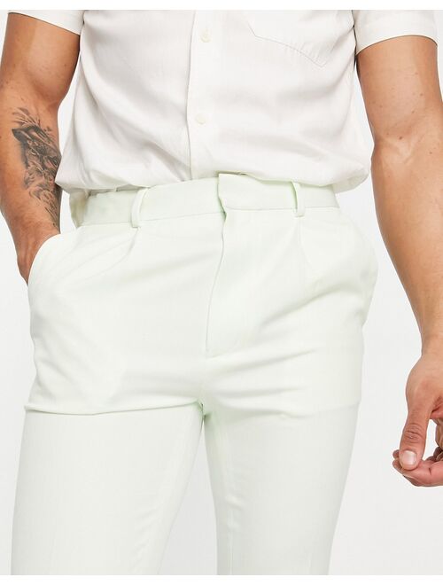 ASOS DESIGN skinny smart pants in mint