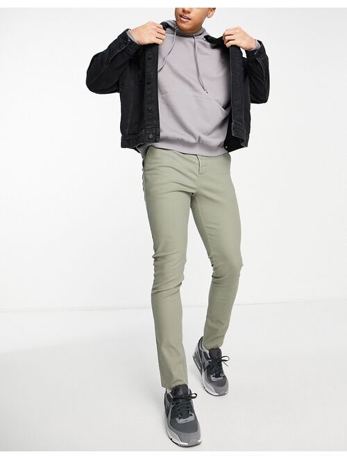 ASOS DESIGN skinny chinos in khaki