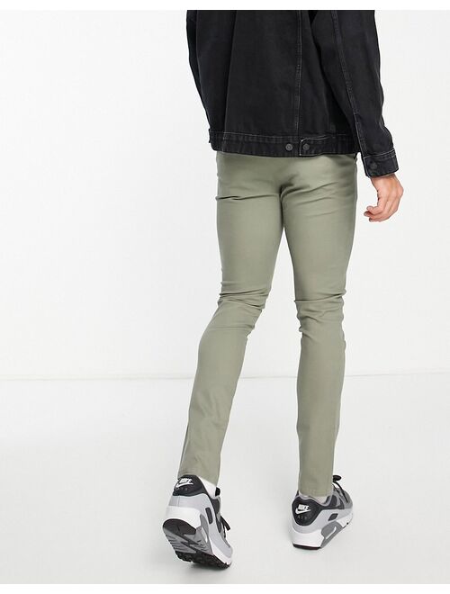 ASOS DESIGN skinny chinos in khaki