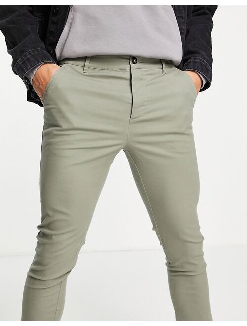 ASOS DESIGN skinny chinos in khaki