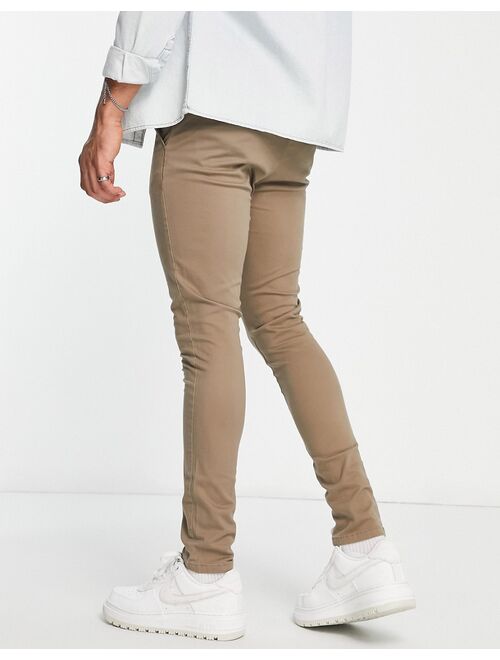 ASOS DESIGN super skinny chinos in light brown