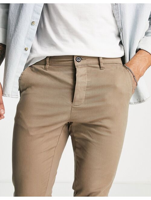 ASOS DESIGN super skinny chinos in light brown