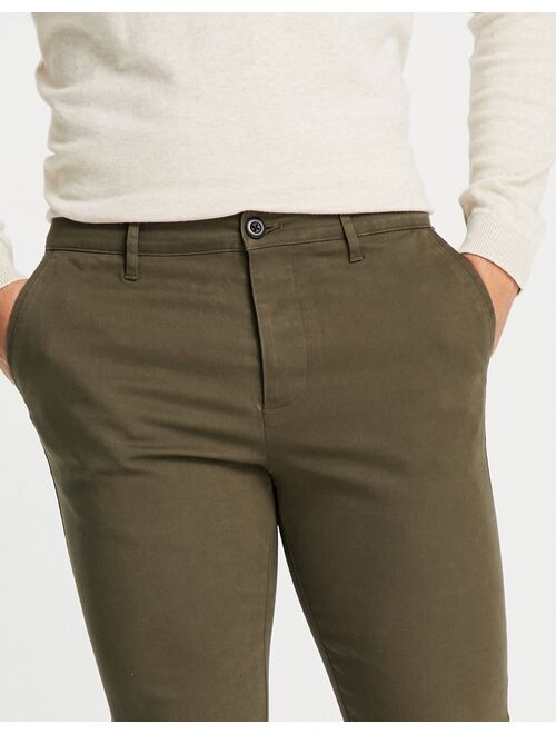 ASOS DESIGN skinny chinos in dark khaki