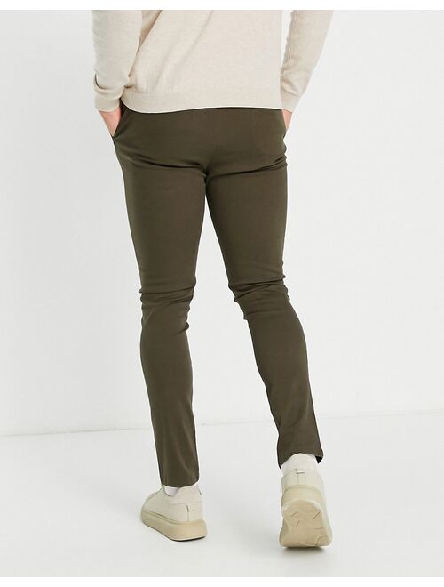 ASOS DESIGN skinny chinos in dark khaki