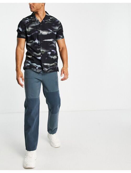 ASOS DESIGN relaxed loose fit pants in heavy twill with wash