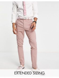 wedding skinny smart pants in dusky mauve