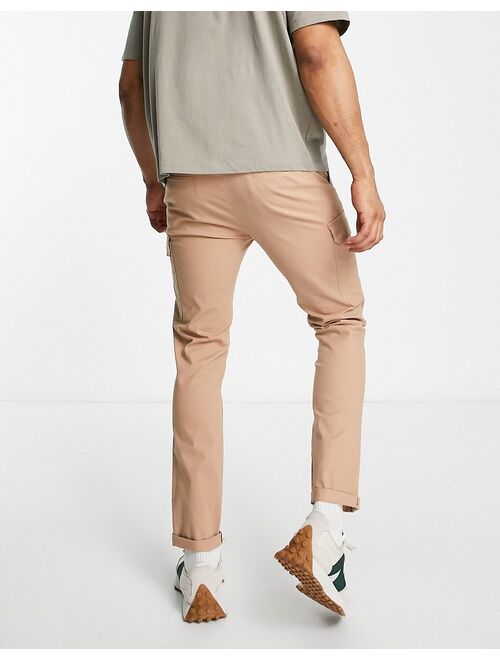 ASOS DESIGN skinny cargo pants in stone