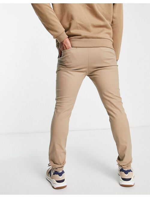 ASOS DESIGN skinny chinos in stone