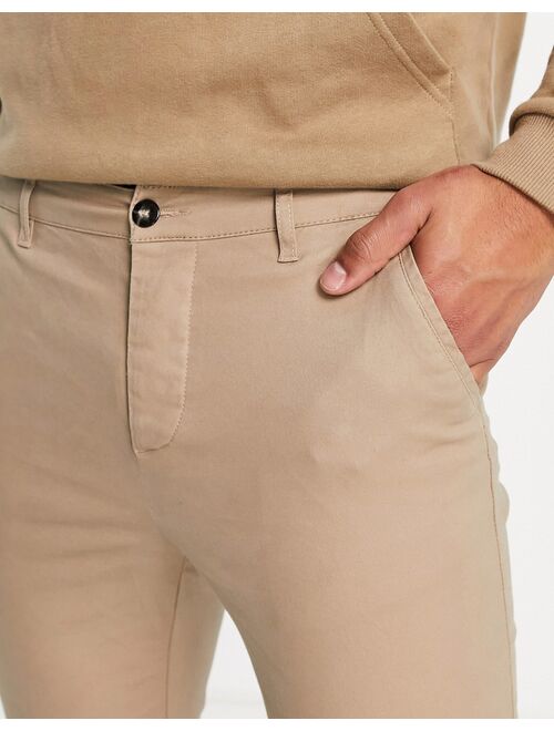 ASOS DESIGN skinny chinos in stone