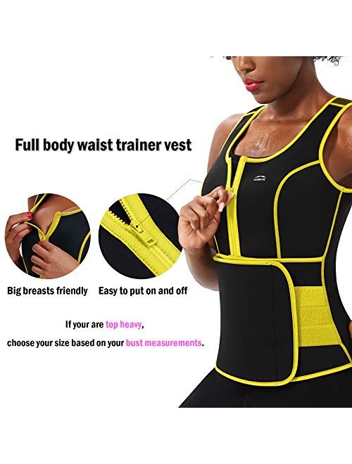 ALONG FIT Waist Trainer Vest for Women Plus Size Sweat Sauna Vest Neoprene Body Shaper