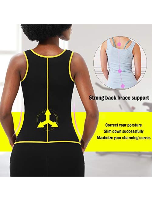 ALONG FIT Waist Trainer Vest for Women Plus Size Sweat Sauna Vest Neoprene Body Shaper