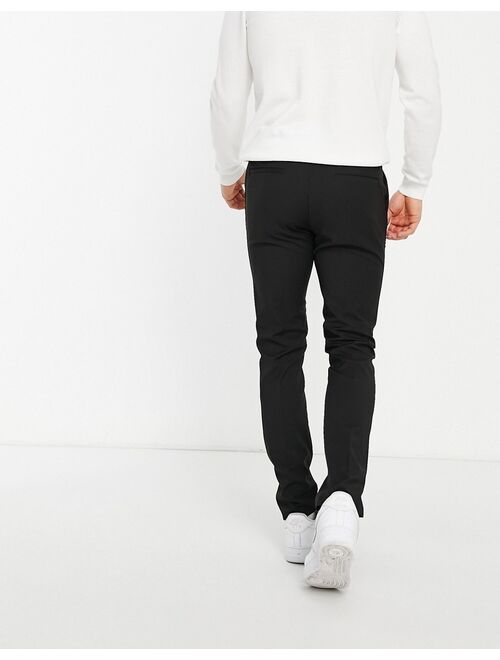 Topman recycled fabric polyester skinny pants in black