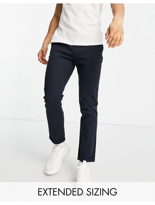 ASOS DESIGN slim chinos in navy