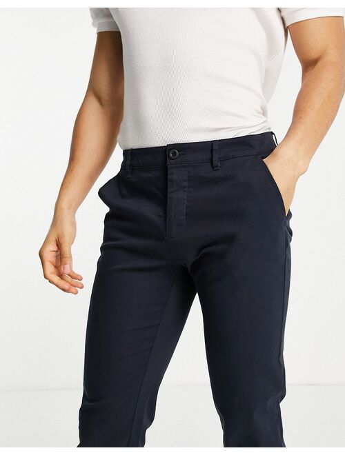 ASOS DESIGN slim chinos in navy