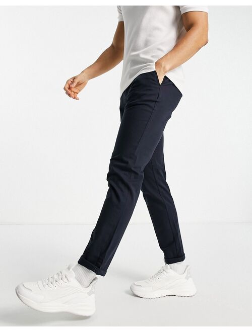 ASOS DESIGN slim chinos in navy