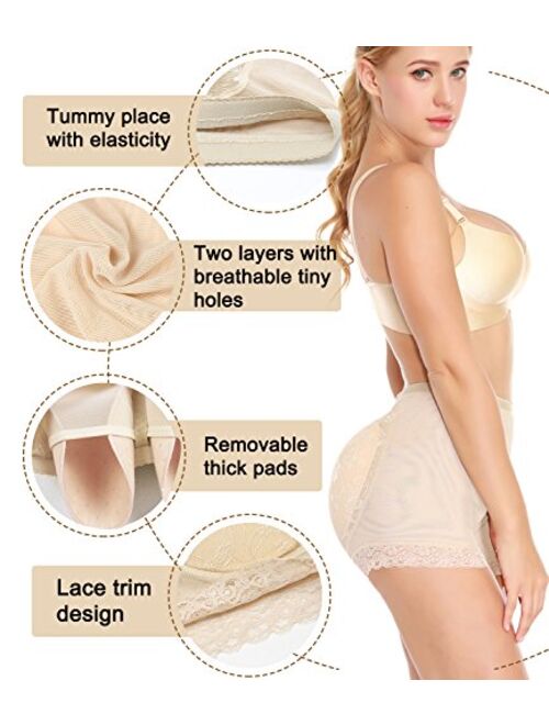 NINGMI Women Butt Lifter Padded Shapewear Enhancer Control Panties Body Shaper Underwear