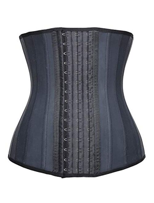 SHAPERX Waist Trainer for Women Latex Underbust Waist Corsets Cincher Hourglass Body Shaper Sports Girdle