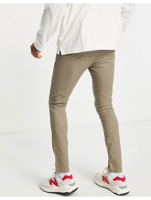 ASOS DESIGN super skinny chinos in mid gray