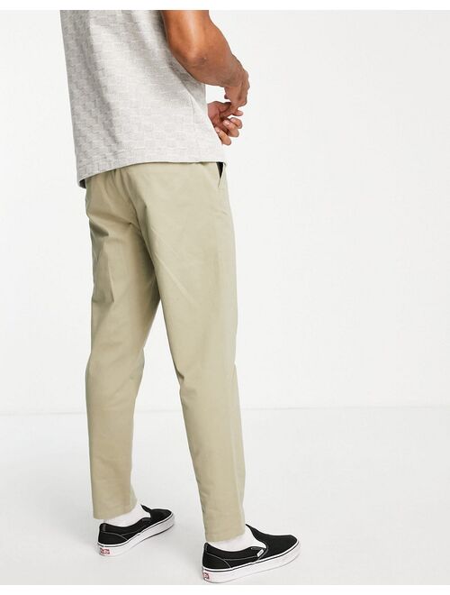 ASOS DESIGN tapered fit chinos in dark beige