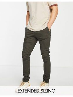 super skinny chinos in khaki