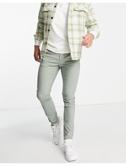 ASOS DESIGN skinny chinos in light green