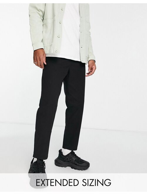 ASOS DESIGN relaxed skater chinos in black