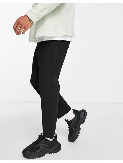 ASOS DESIGN relaxed skater chinos in black