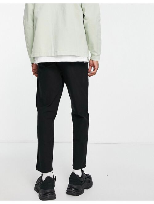 ASOS DESIGN relaxed skater chinos in black